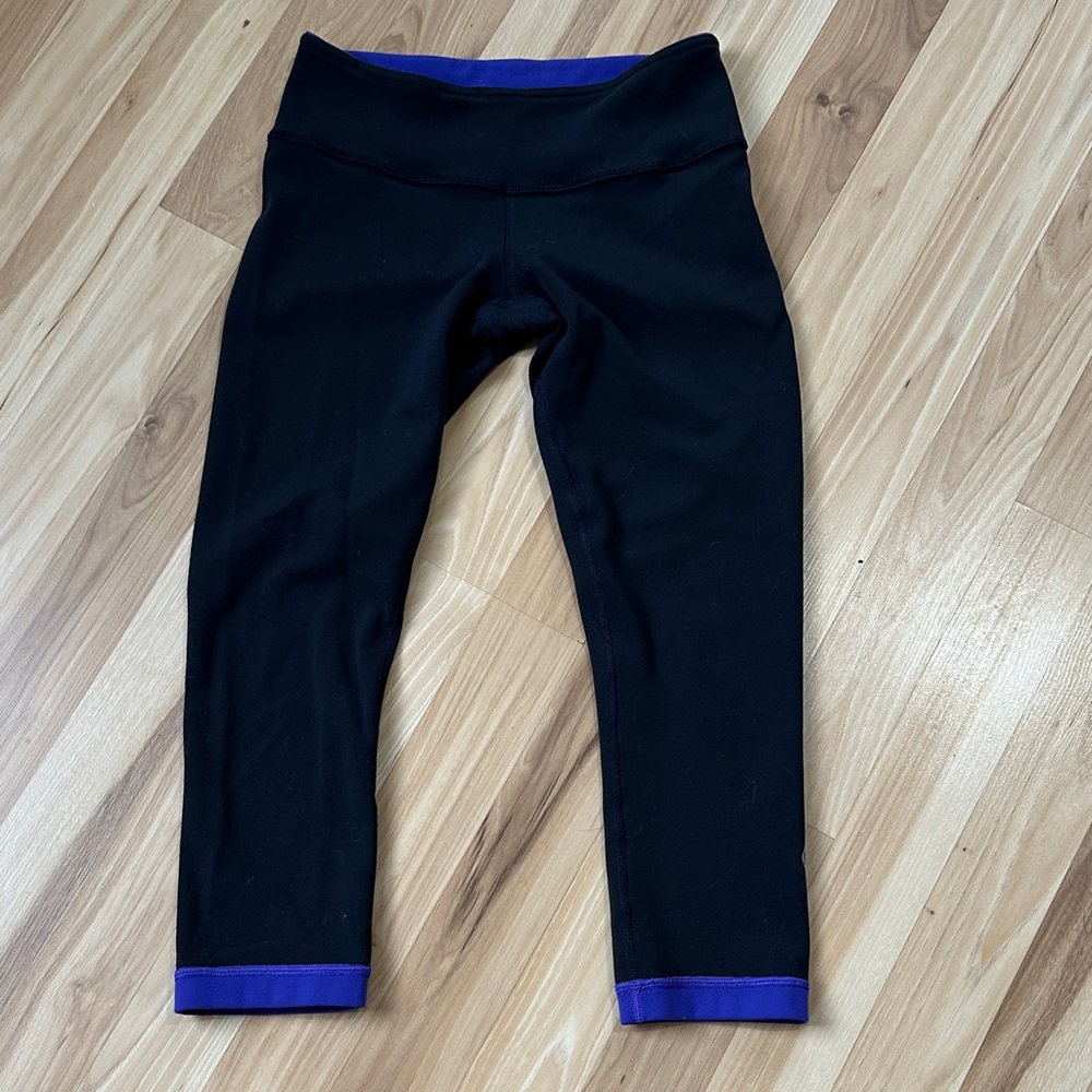 Lululemon Athletica Black and Purple Leggings